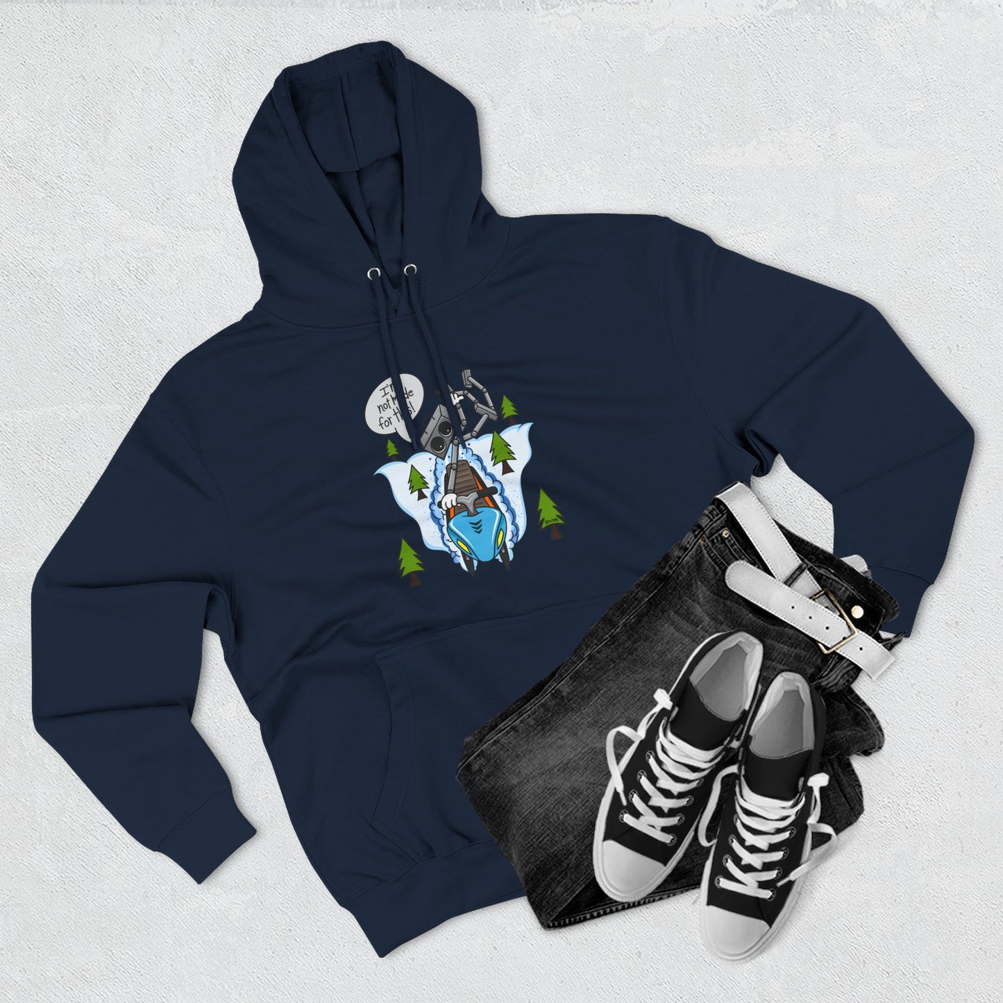 Three-Panel Fleece Hoodie (Not made for this - Snowmobiler)