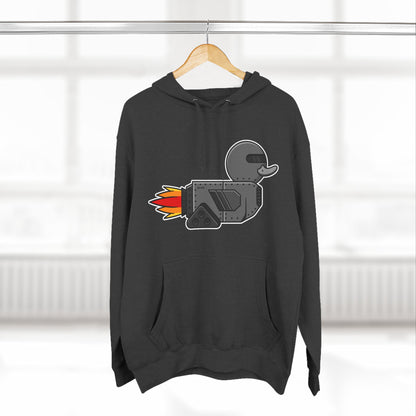 Three-Panel Fleece Hoodie (Robot Duck)