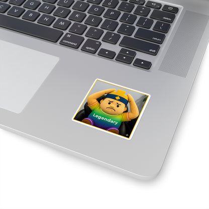 Legendary Plush Character Sticker — Square Vinyl Laptop Decal (CLASH)