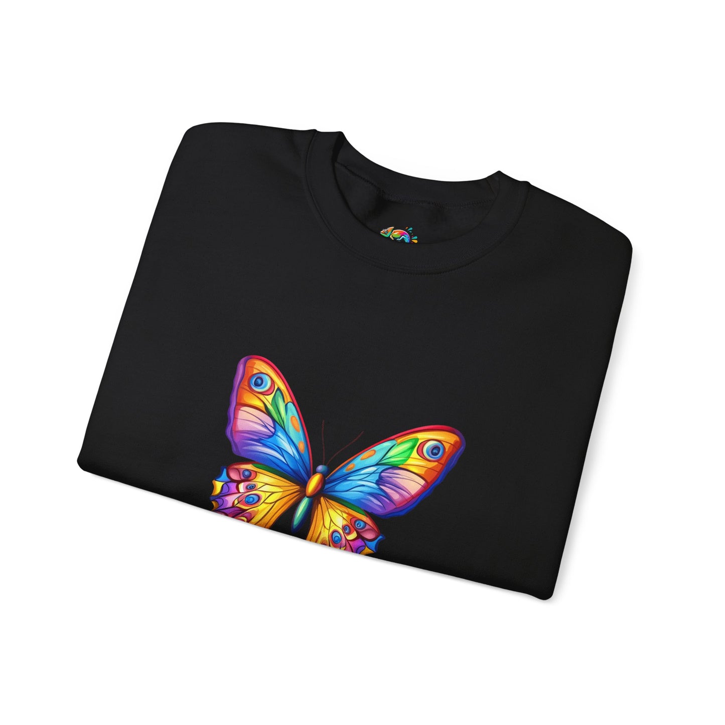 Unisex Heavy Blend™ Crewneck Sweatshirt (Colorful Butterfly)