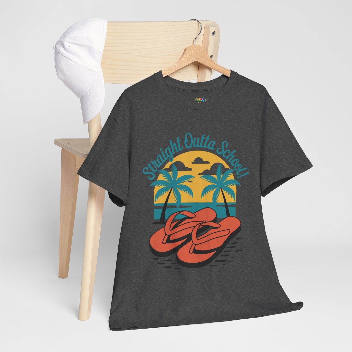 Unisex Heavy Cotton Tee (Straight Outta School)