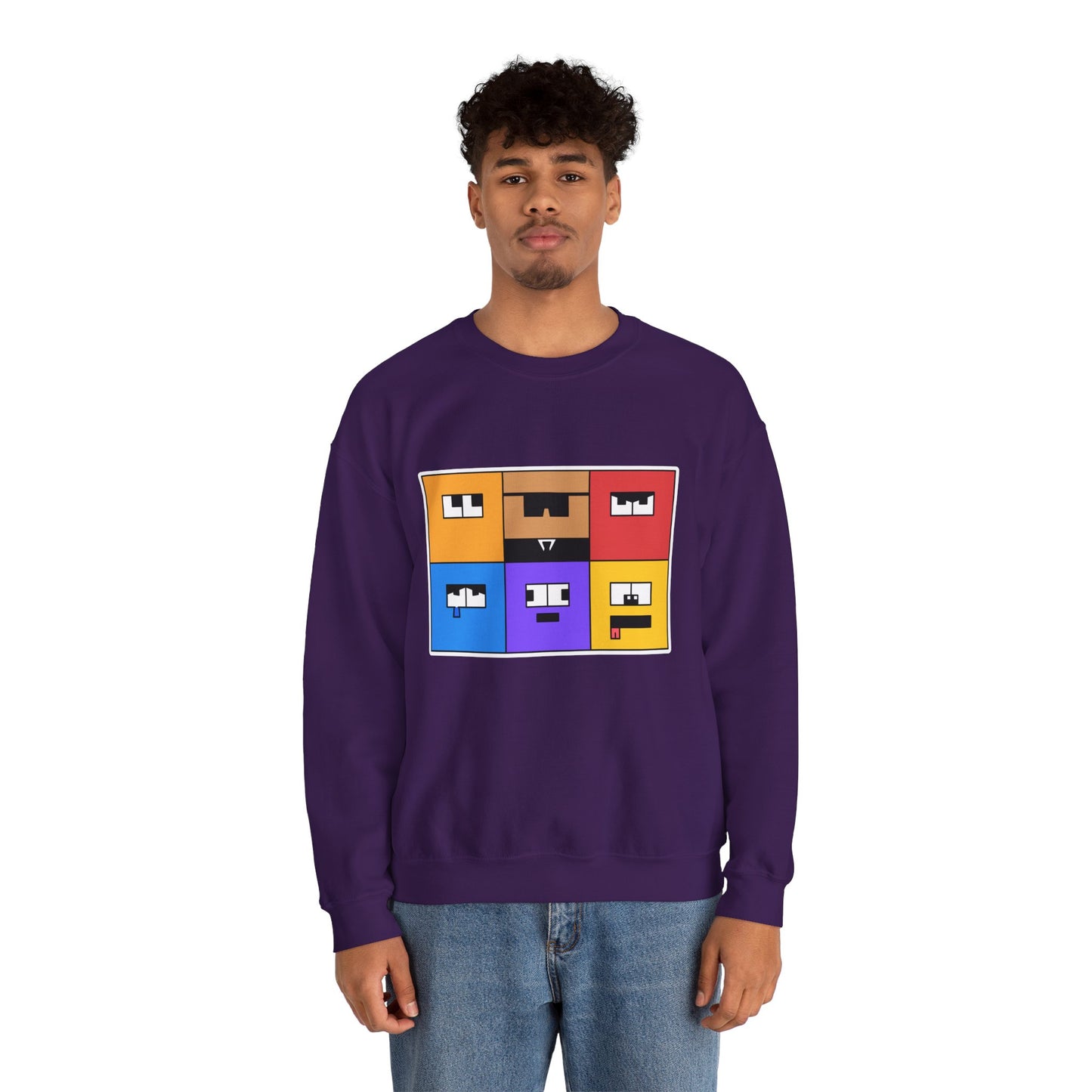 Unisex Heavy Blend™ Crewneck Sweatshirt (Emotion Blocks)