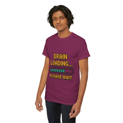 Unisex Heavy Cotton Tee (Brain Loading...Please Wait)
