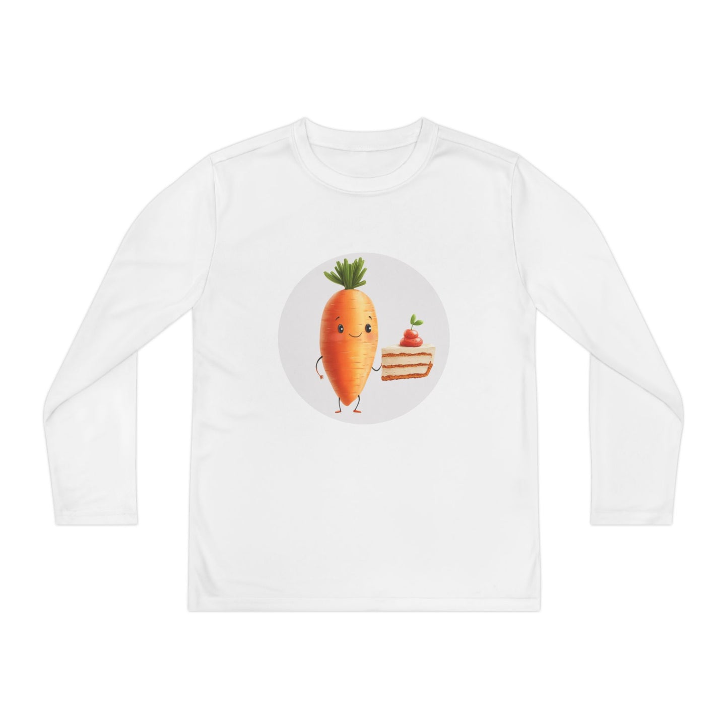 Youth Long Sleeve Competitor Tee (Carrot Cake)