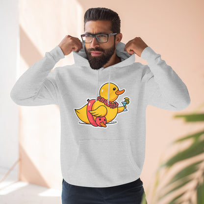 Three-Panel Fleece Hoodie (Tropical Duck)