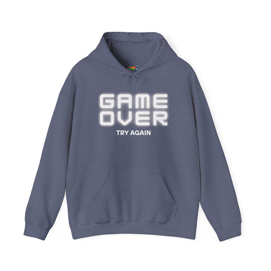 Unisex Heavy Blend Hoodie (Game Over, Try Again)