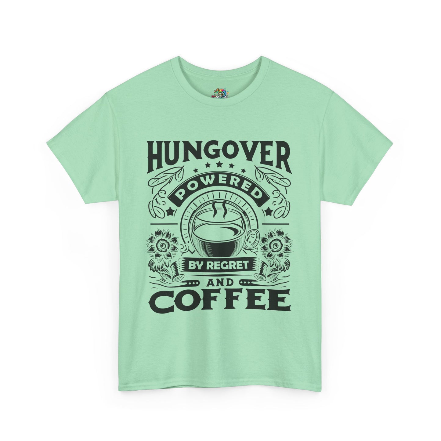 Unisex Heavy Cotton Tee (Hungover - Powered by Coffee)