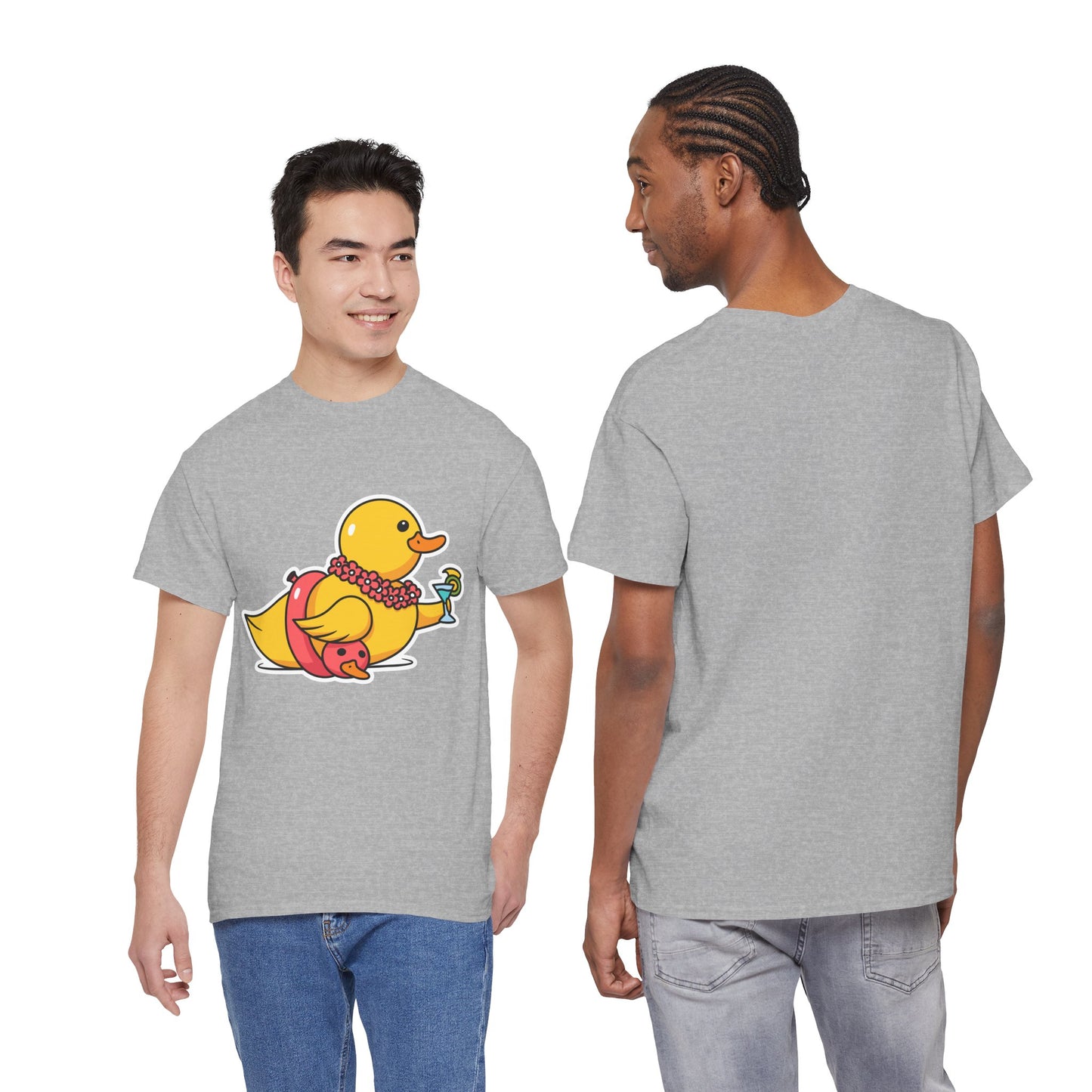 Unisex Heavy Cotton Tee (Tropical Duck)