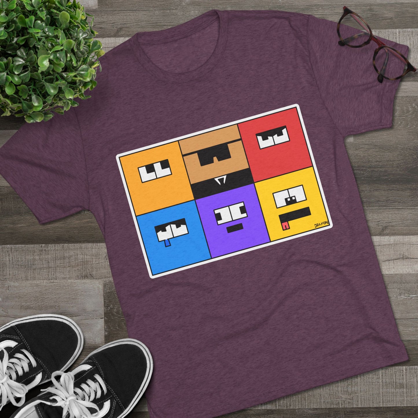 Unisex Tri-Blend Crew Tee (Emotion Blocks)