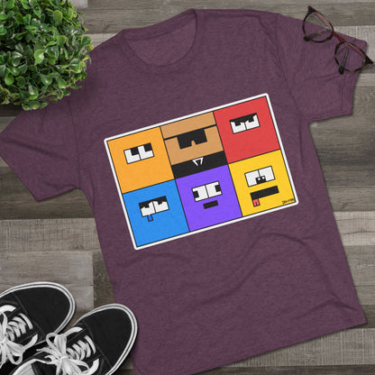 Unisex Tri-Blend Crew Tee (Emotion Blocks)
