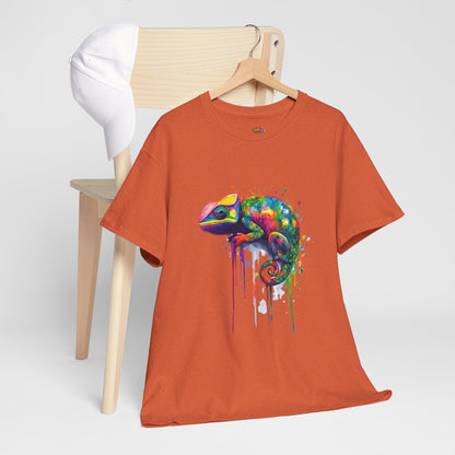 Unisex Heavy Cotton Tee (Realistic Chameleon)