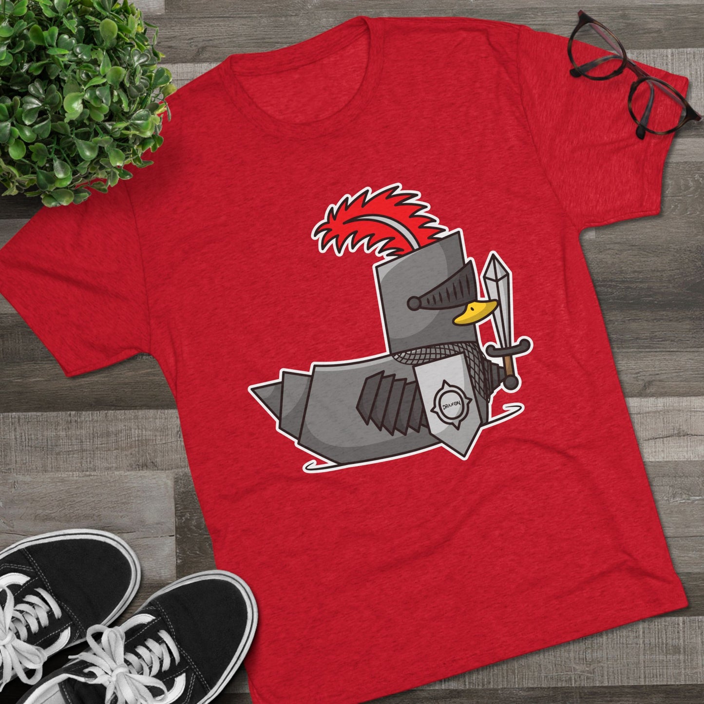 Unisex Tri-Blend Crew Tee (Knight Duck)