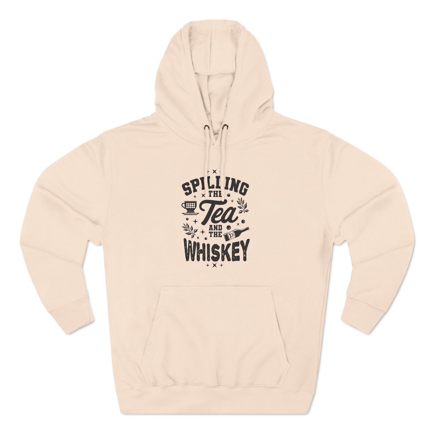 Three-Panel Fleece Hoodie (Spill Tea & Whiskey)