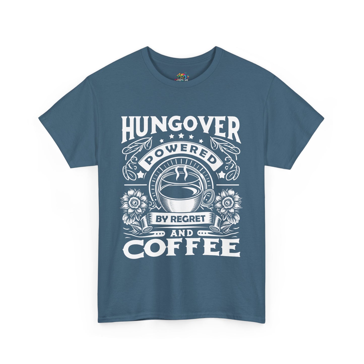 Unisex Heavy Cotton Tee (Hungover - Powered by Coffee)