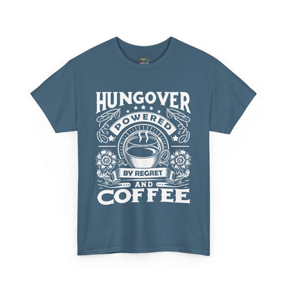 Unisex Heavy Cotton Tee (Hungover - Powered by Coffee)