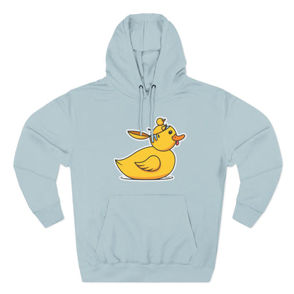 Three-Panel Fleece Hoodie (Duck Bird Brain)
