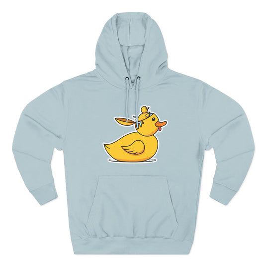 Three-Panel Fleece Hoodie (Duck Bird Brain)