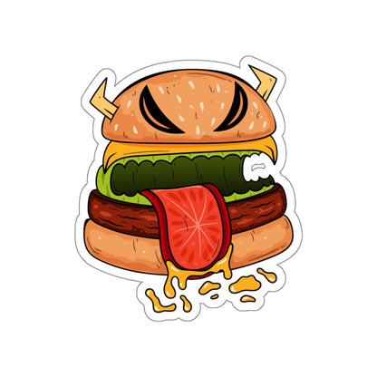 Die-Cut Stickers | Vibrant Art for Personalization (Cheeseburger Monster)