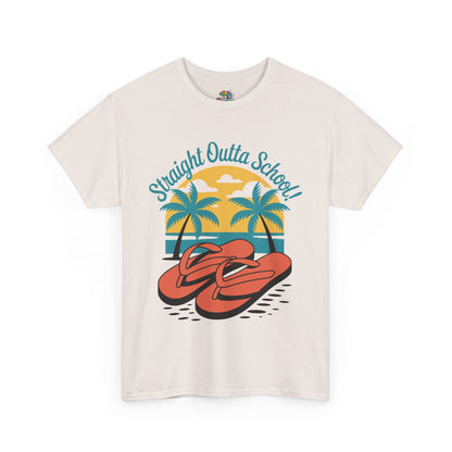 Unisex Heavy Cotton Tee (Straight Outta School)