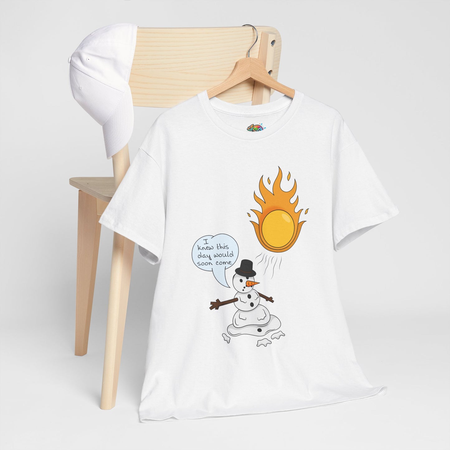 Unisex Heavy Cotton Tee (Melting Snowman)