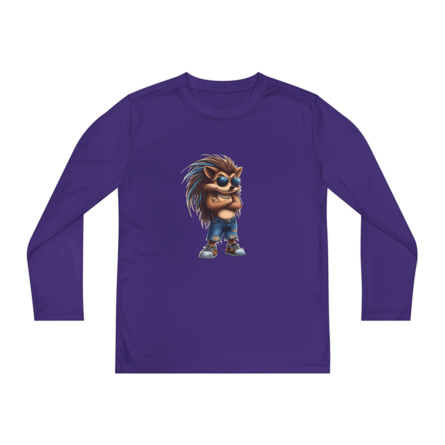 Youth Long Sleeve Competitor Tee (Cool Hedgehog)