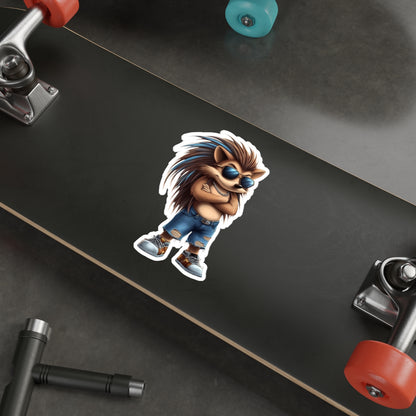 Die-Cut Stickers | Vibrant Art for Personalization (Cool Hedgehog)