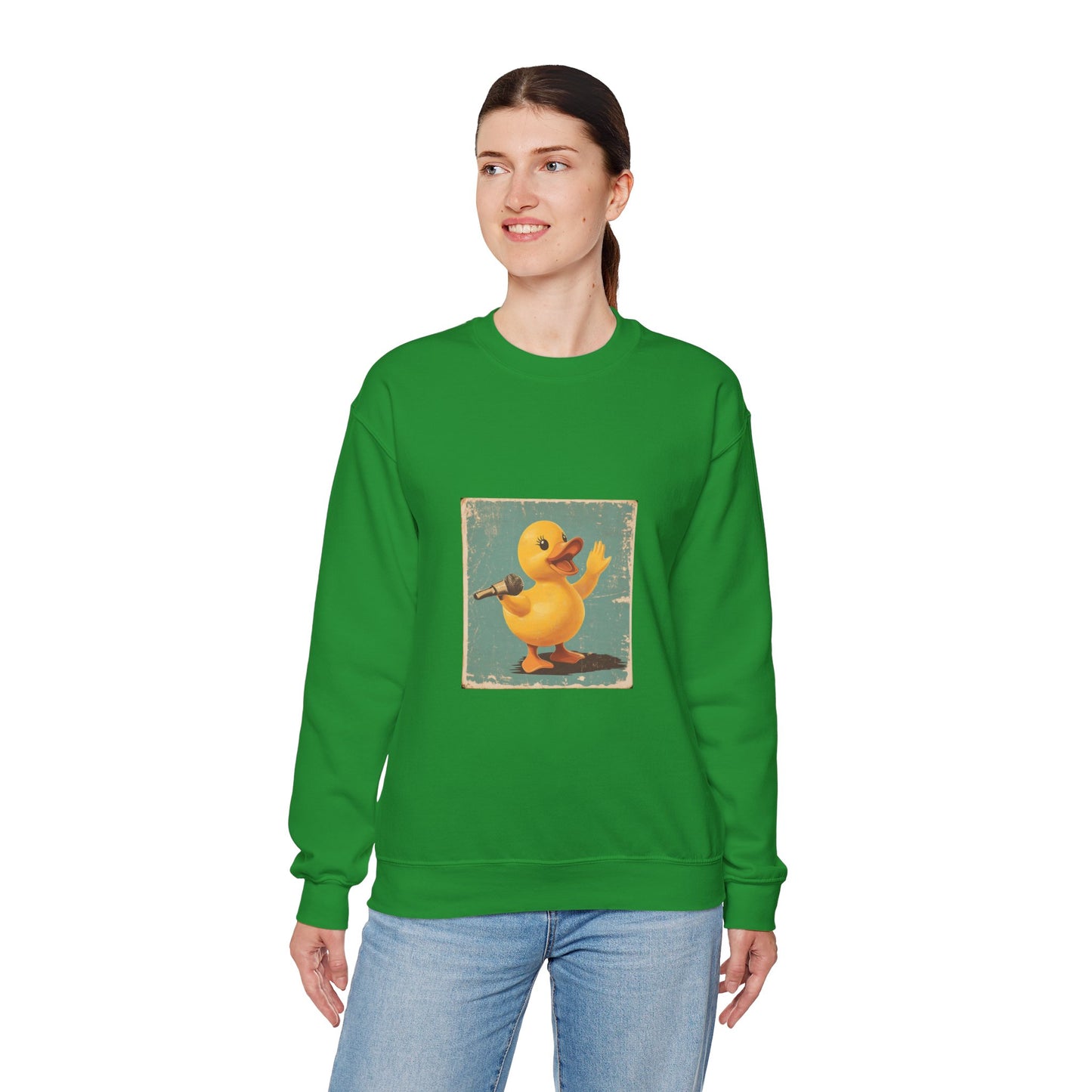 Unisex Heavy Blend™ Crewneck Sweatshirt (Karaoke Duck)