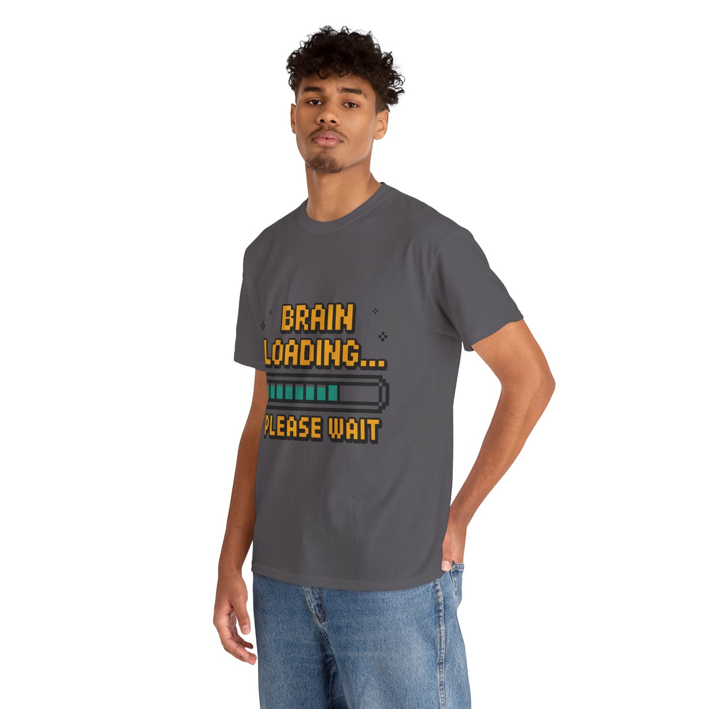 Unisex Heavy Cotton Tee (Brain Loading...Please Wait)