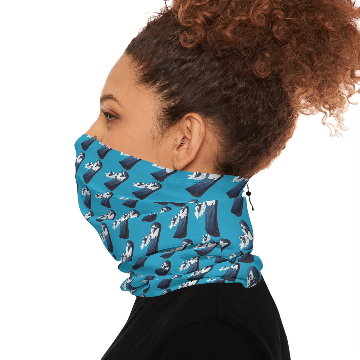 Winter Neck Gaiter With Drawstring (Mountain Snowboarding)