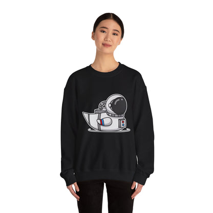 Unisex Heavy Blend™ Crewneck Sweatshirt (Astronaut Duck)