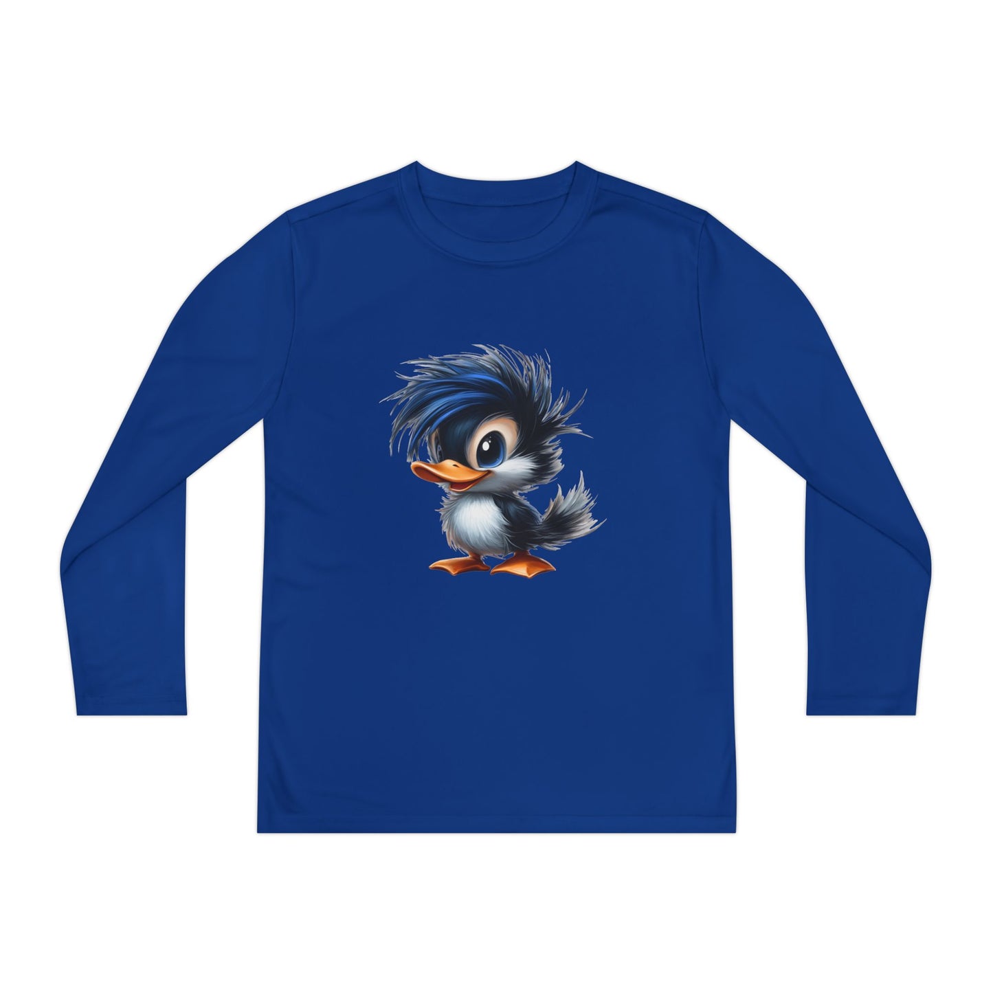 Youth Long Sleeve Competitor Tee (Blue Hair Duck)