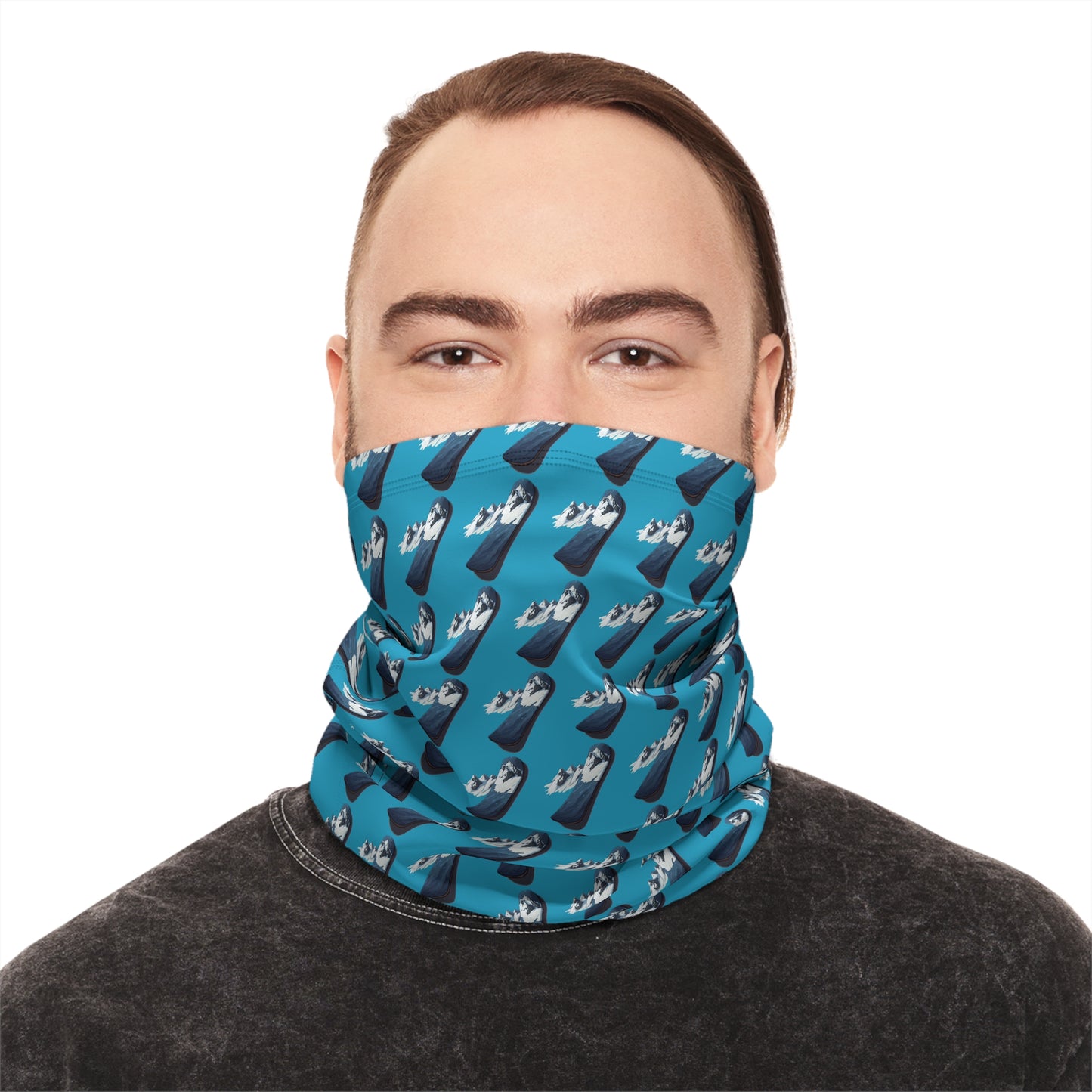 Winter Neck Gaiter With Drawstring (Mountain Snowboarding)