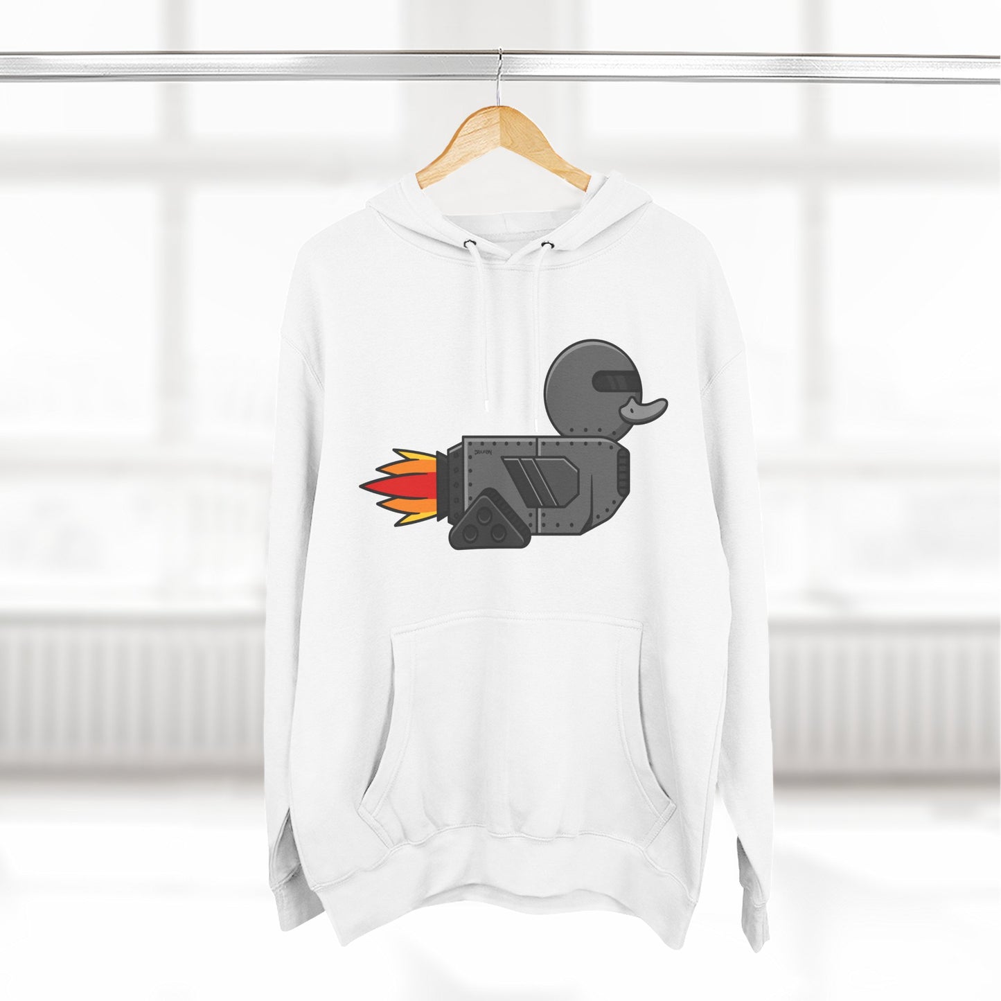 Three-Panel Fleece Hoodie (Robot Duck)
