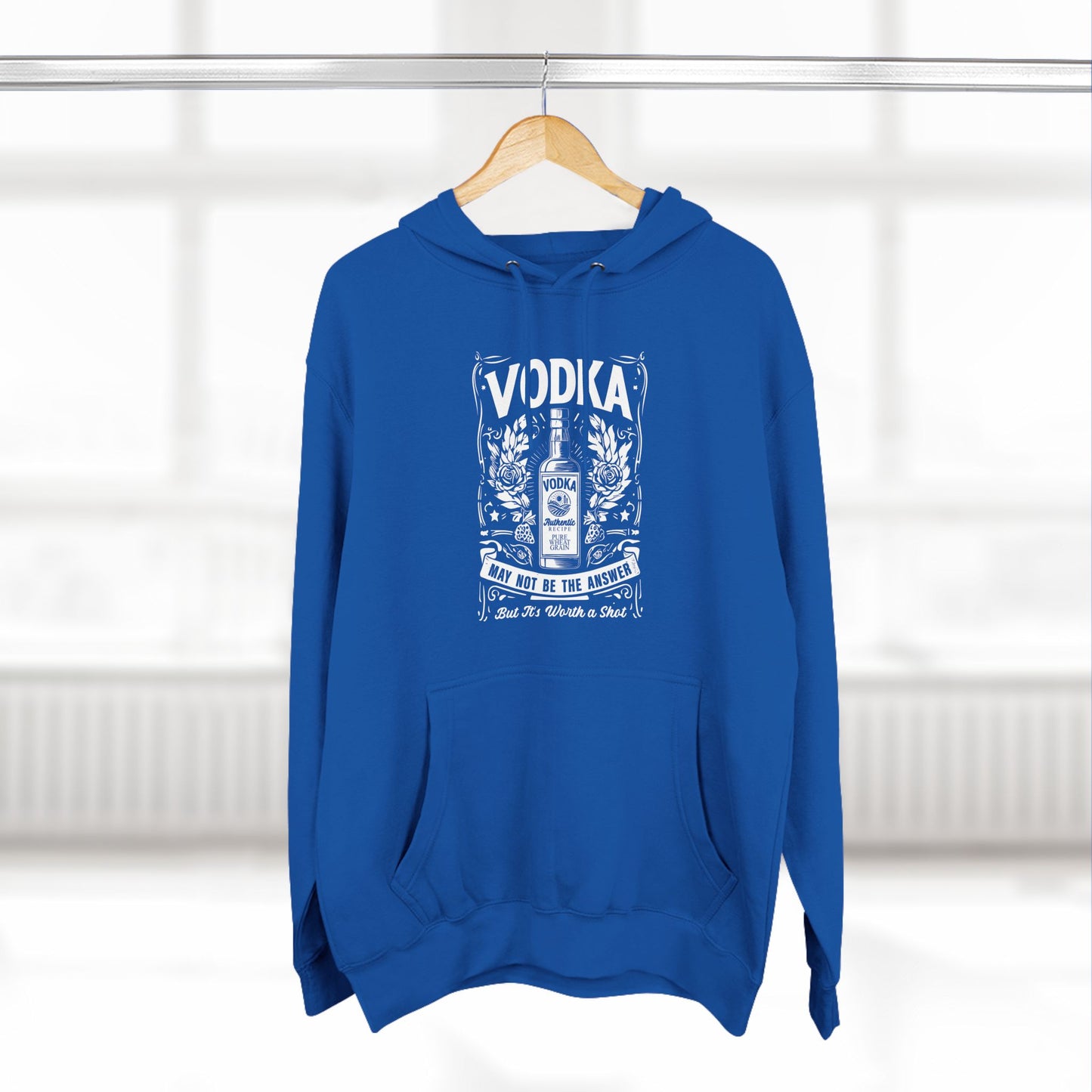 Three-Panel Fleece Hoodie (Vodka - Worth a Shot)