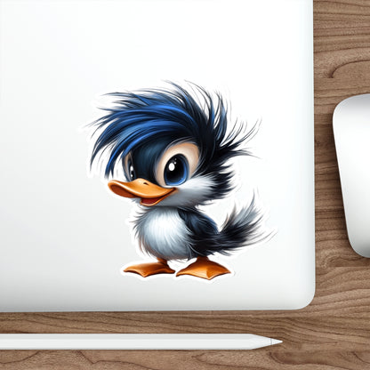 Die-Cut Stickers | Perfect for Laptops & Travel Decor (Blue Hair Duck)