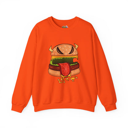 Unisex Heavy Blend™ Crewneck Sweatshirt (Cheeseburger Monster)