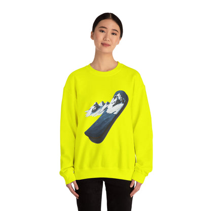 Unisex Heavy Blend™ Crewneck Sweatshirt (Mountain Snowboard)