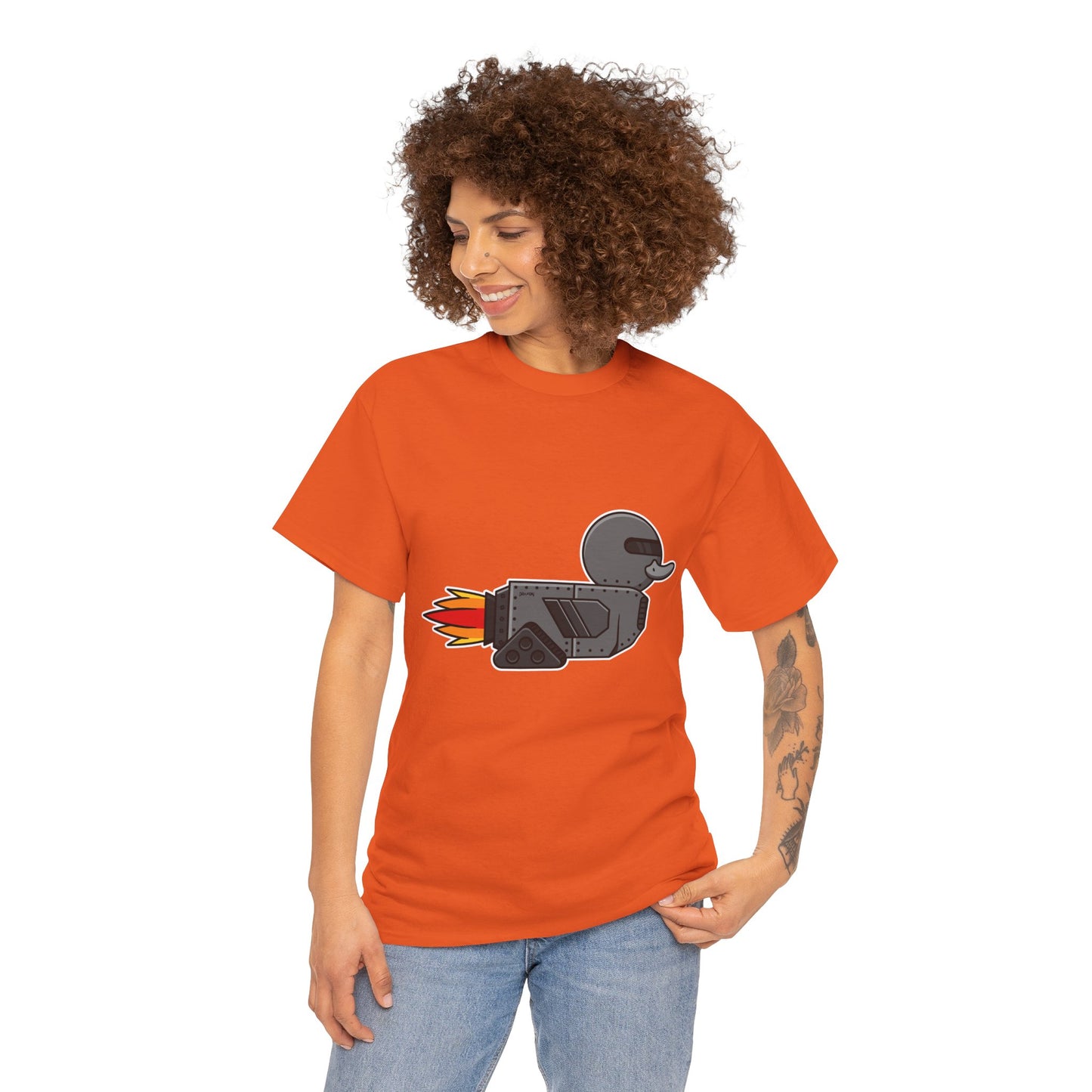 Unisex Heavy Cotton Tee (Robot Duck)