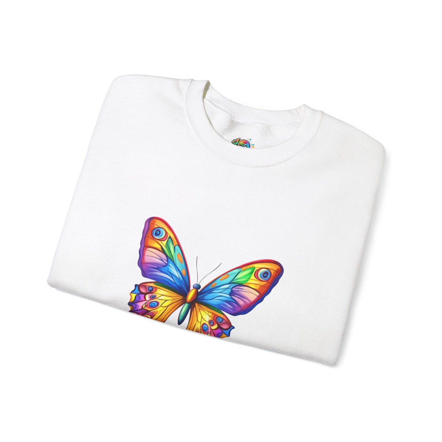 Unisex Heavy Blend™ Crewneck Sweatshirt (Colorful Butterfly)