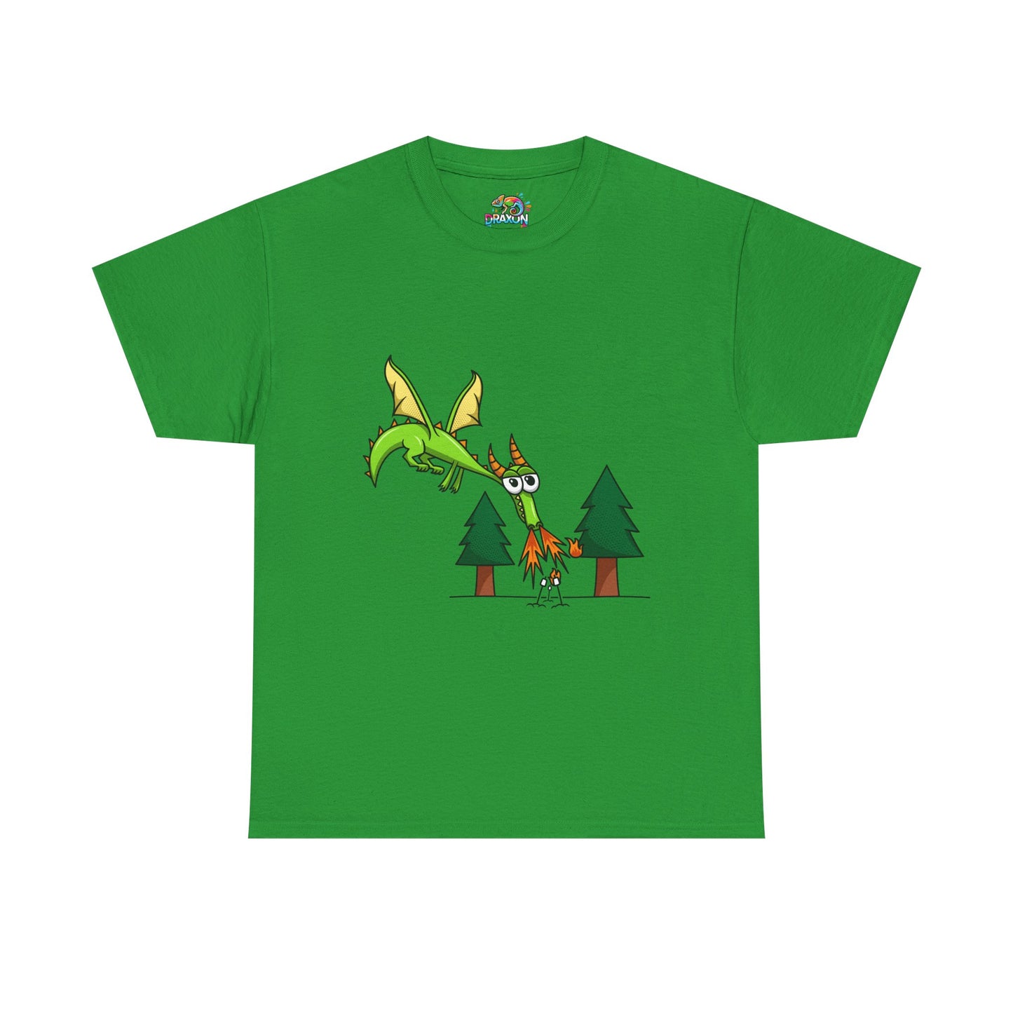Unisex Heavy Cotton Tee (Flaming Dragon)