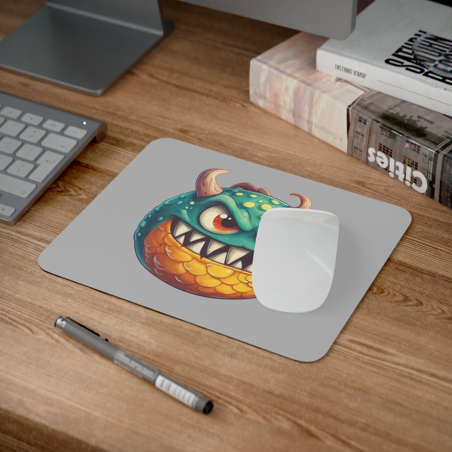 Desk Mouse Pad (Green Monster 1)