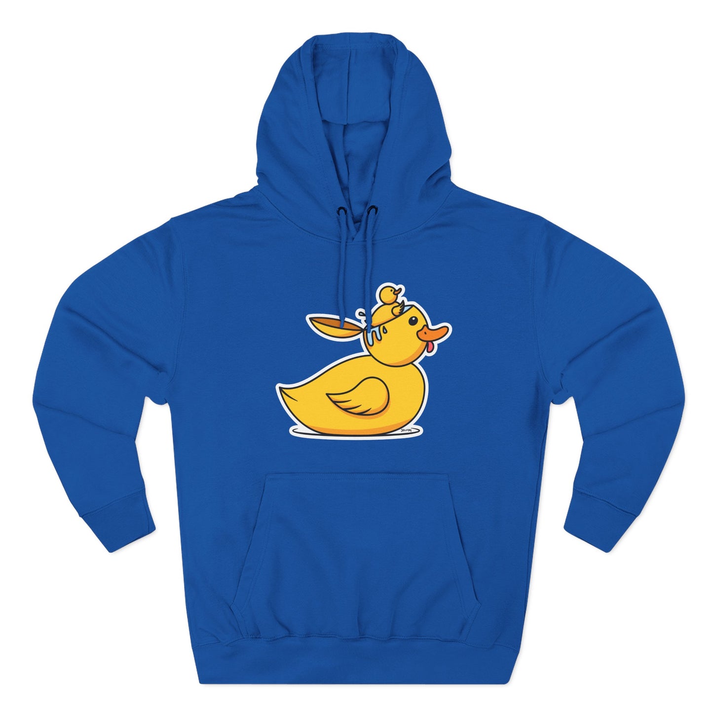 Three-Panel Fleece Hoodie (Duck Bird Brain)