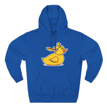 Three-Panel Fleece Hoodie (Duck Bird Brain)