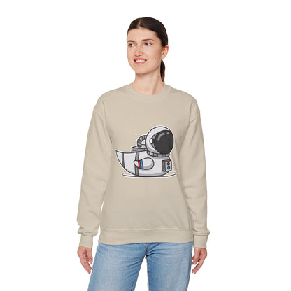 Unisex Heavy Blend™ Crewneck Sweatshirt (Astronaut Duck)