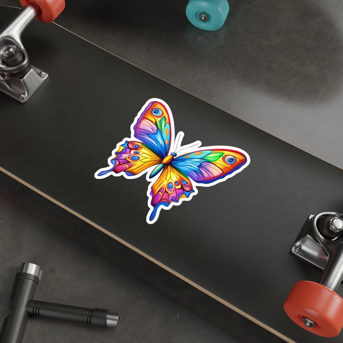 Die-Cut Stickers | Vibrant Art for Personalization (Colorful Butterfly)