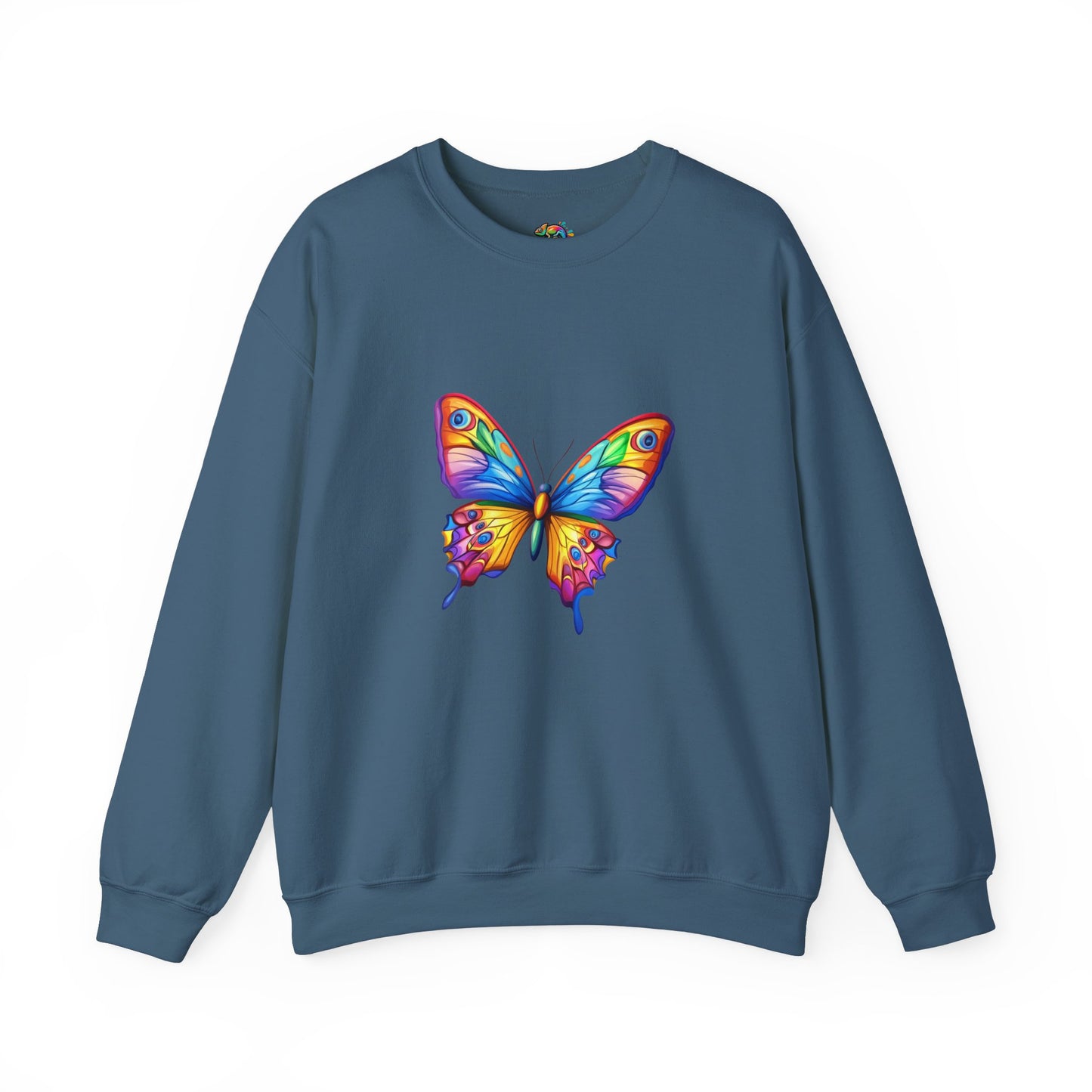 Unisex Heavy Blend™ Crewneck Sweatshirt (Colorful Butterfly)