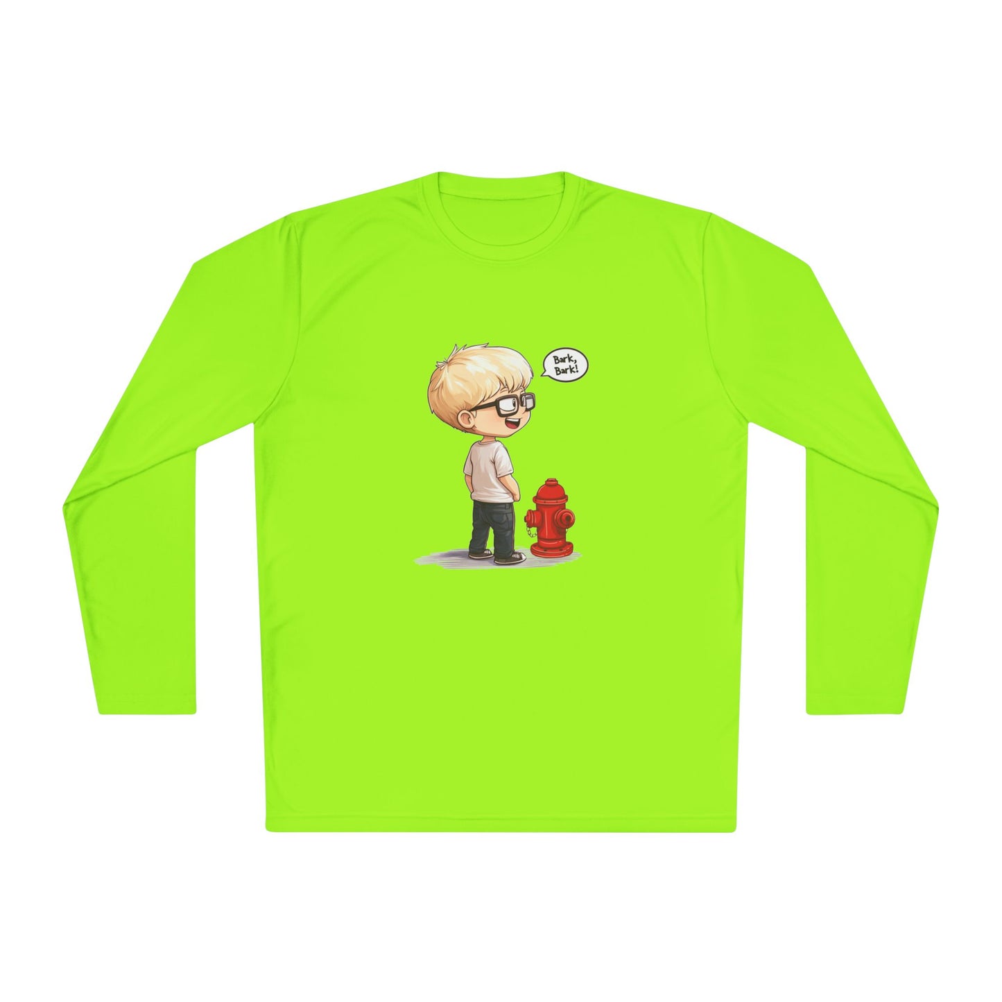 Unisex Lightweight Long Sleeve Tee (Bark Bark)