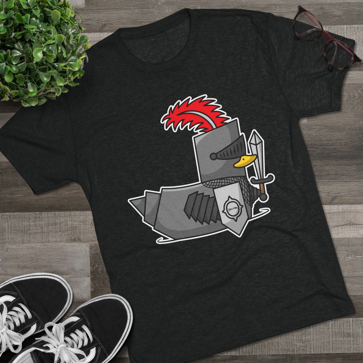 Unisex Tri-Blend Crew Tee (Knight Duck)