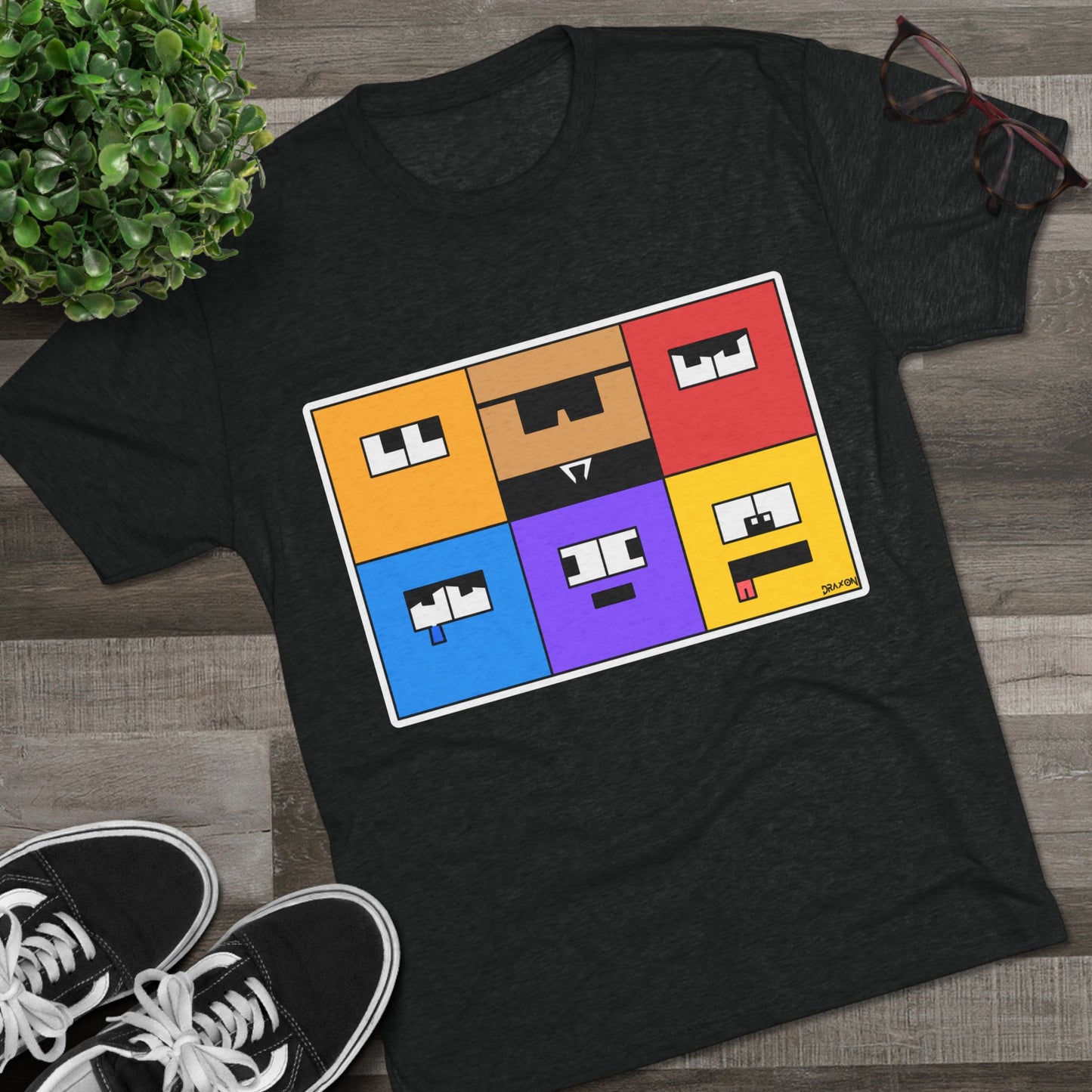 Unisex Tri-Blend Crew Tee (Emotion Blocks)