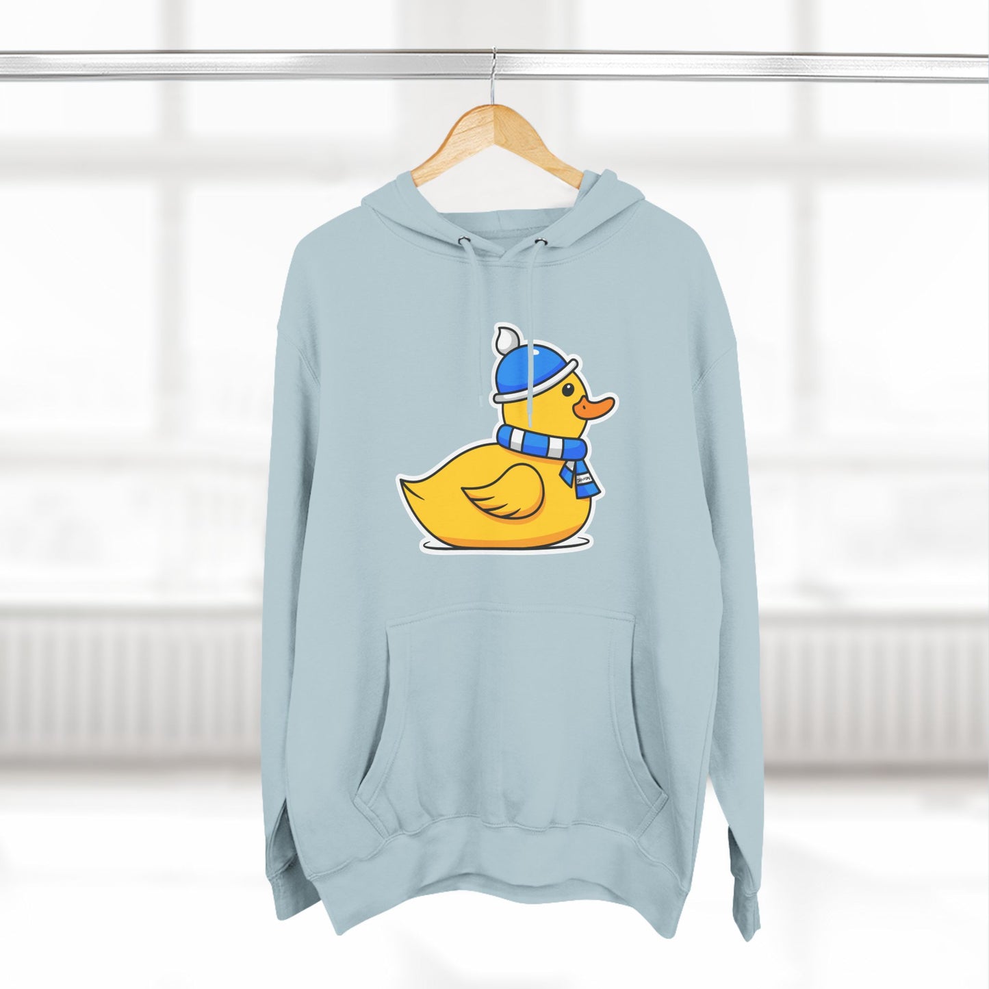 Three-Panel Fleece Hoodie (Chilly Duck)